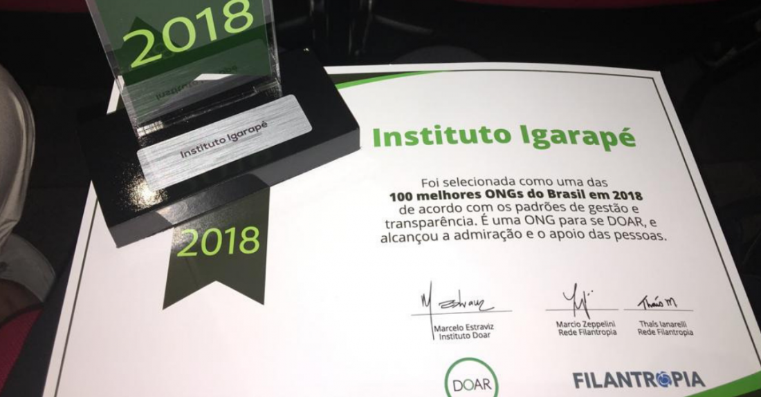 Prêmio Elege As 100 Melhores ONGs Do Brasil - Instituto Igarapé